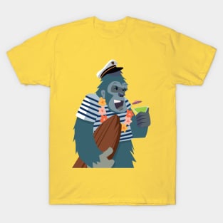 Tiki Bigfoot Surfer T-Shirt